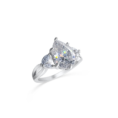 Pear-Cut Promise Ring