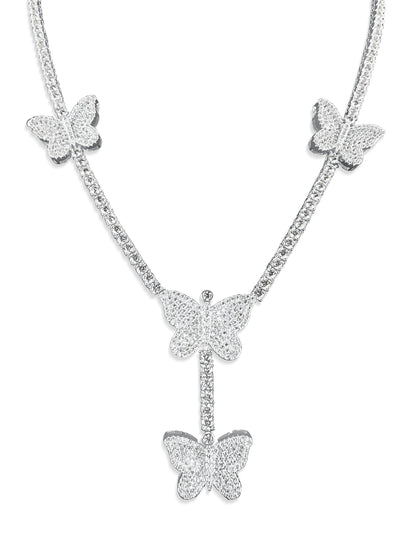 Butterfly Tennis Necklace & Bangle Set